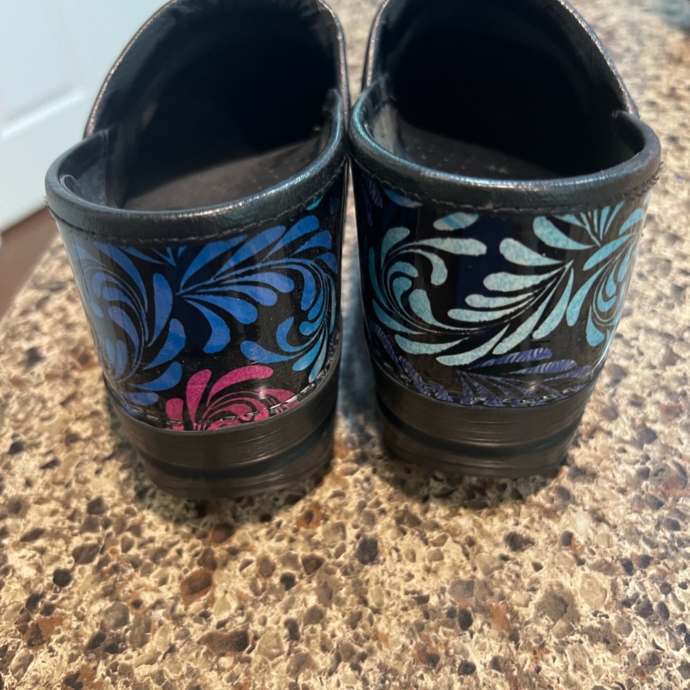 Dansko Clogs Iridescent Multicolored Swirl Design… - image 5
